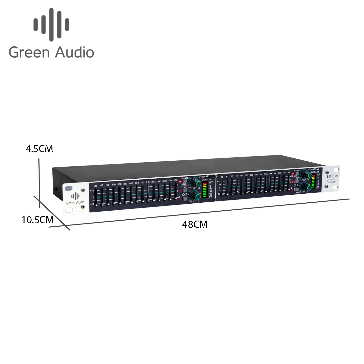 GAX-EQ215S Active Balanced Dual 15 Band Graphic Equalizer 