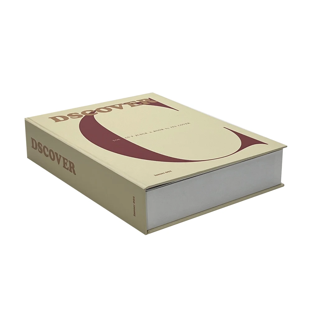 Well Design Custom Logo Cardboard Book Shaped Cosmetic Packaging Gift Box With Foam insert