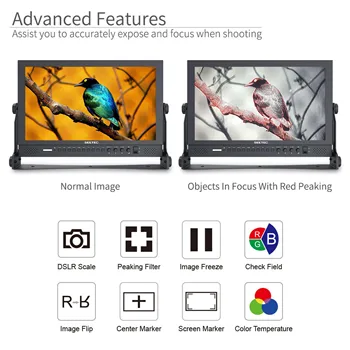 SEETEC Factory P173-9HSD Pro Broadcast Field Monitor 17.3 Inch FHD Aluminum Design, 3G-SDI/Component/Composite Inputs, detail image