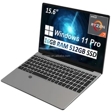 15.6 Inch Notebook Laptop AMD R 7 5700U Octa Core Processor OEM Gaming Business Computer Personal Home Use IPS Panel Metal Body