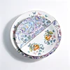 Purple Parrot Floral - Assiette en céramique, lot de 4 (2 grandes 2 petites)