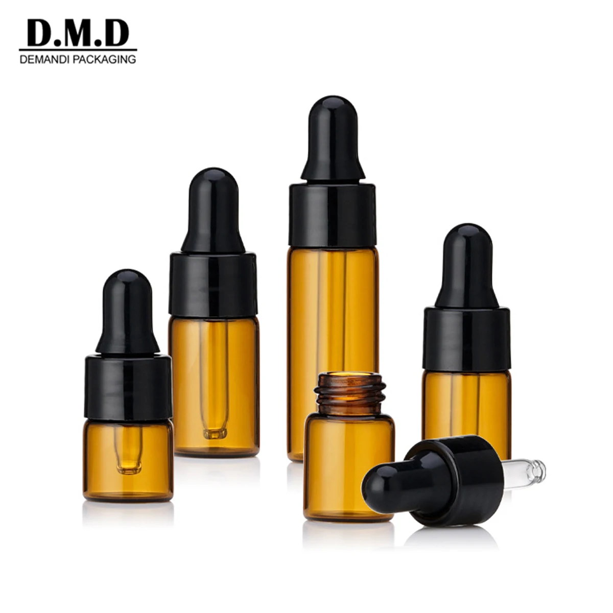 Screen Printing 1ml 2ml 3ml 5 Ml Small Mini Amber Glass Dropper Bottles Essential Oil Bottle 7947