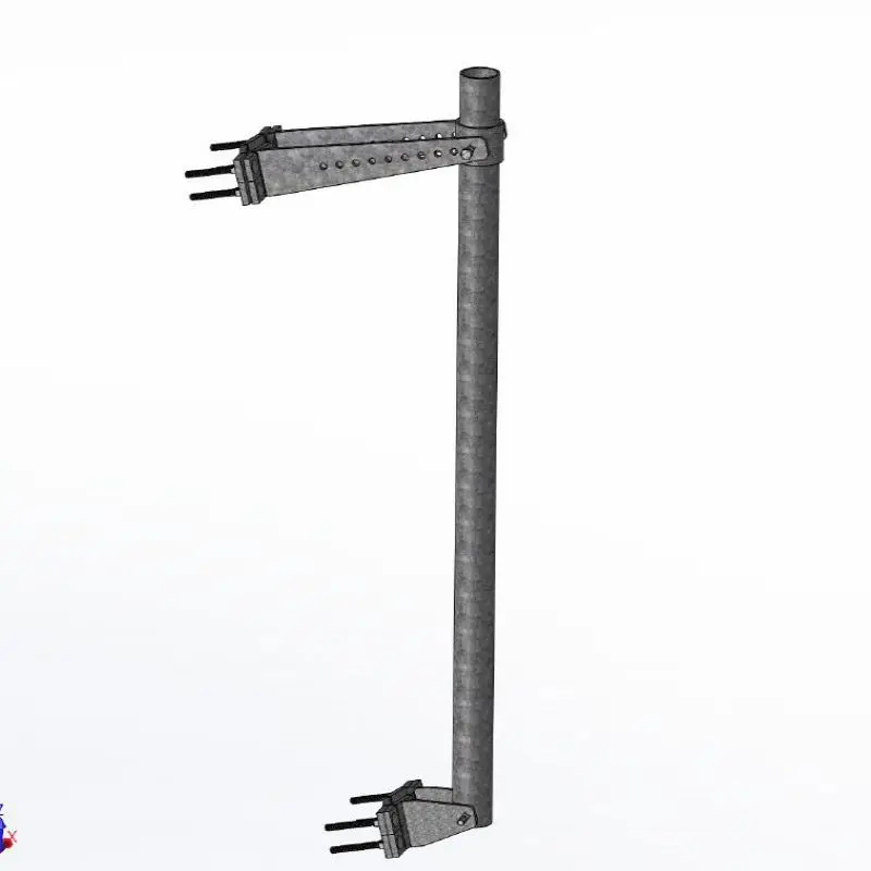 Mechanically Sturdy Custom Outdoor Mounting Antenna Bracket Mast Pole with Heavy-Duty Satellite Bracket for Secure Mounting