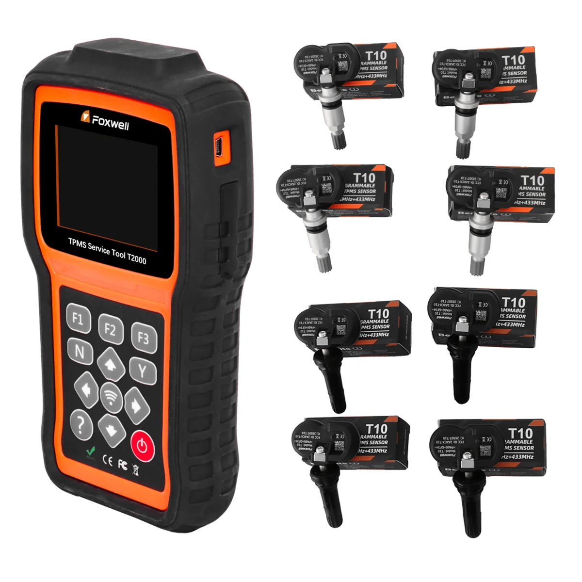 FOXWELL TPMS sensörü Relearn aracı T2000 TPMS programlama aracı