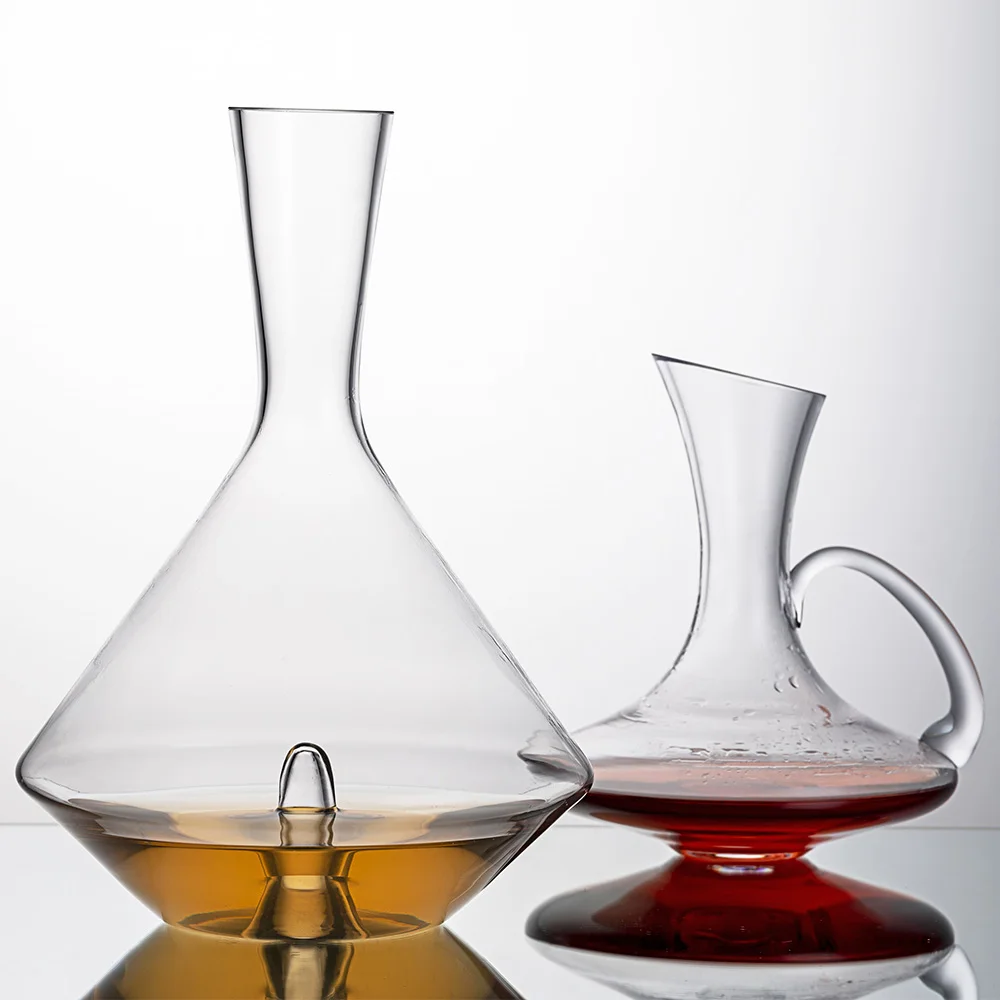 2700ml Finger Decanter  a Unique Transparent Crystal Glass Large Belly 90oz Large Capacity Wine Decanter