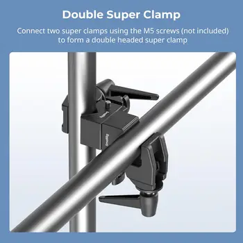 For SmallRig Heavy-Duty Super Clamp Kit Max Load 33lb/15kg 1/4"-20 3/8"-16 Top Screw 5/8" Flat Surface for Photography Studio product image
