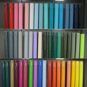 Wholesale 1.52*18 Meter Car Vinyl Warp Gloss Film Support Customized Package
