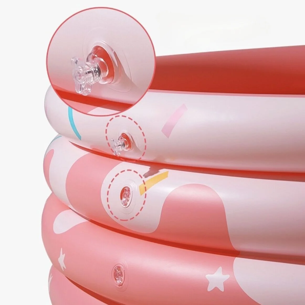 Детский надувной бассейн с 3 кольцами