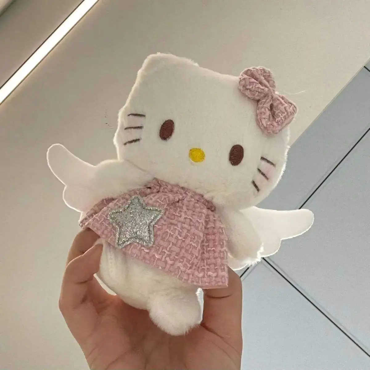 Allogogo Custom New Arrival Cartoon Promotional Hello Kt Kawaii Plush Keychains Plush Doll Soft Cat Plush Keychains