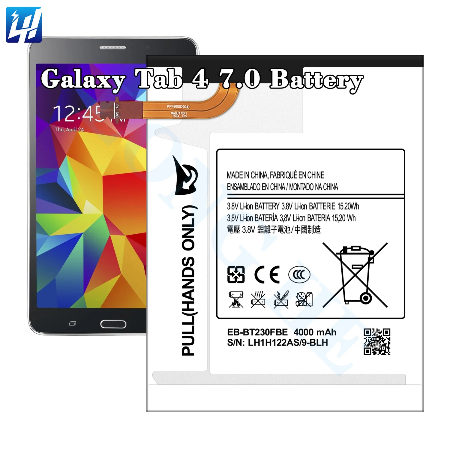 リチウムイオンリチウムポリマー電池EB-BT230FBE 4000mAh 3.8V Samsung 