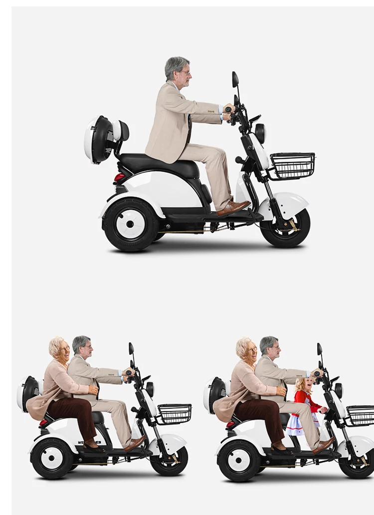 600W 3 Wheel Electric Tricycle for Adults