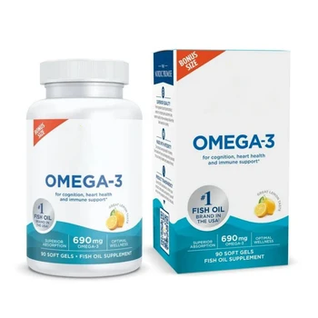 Triple Strength Omega 3 Fish Oil Burpless Softgels High  Supports Heart Blood Health Cholesterol Levels for Men