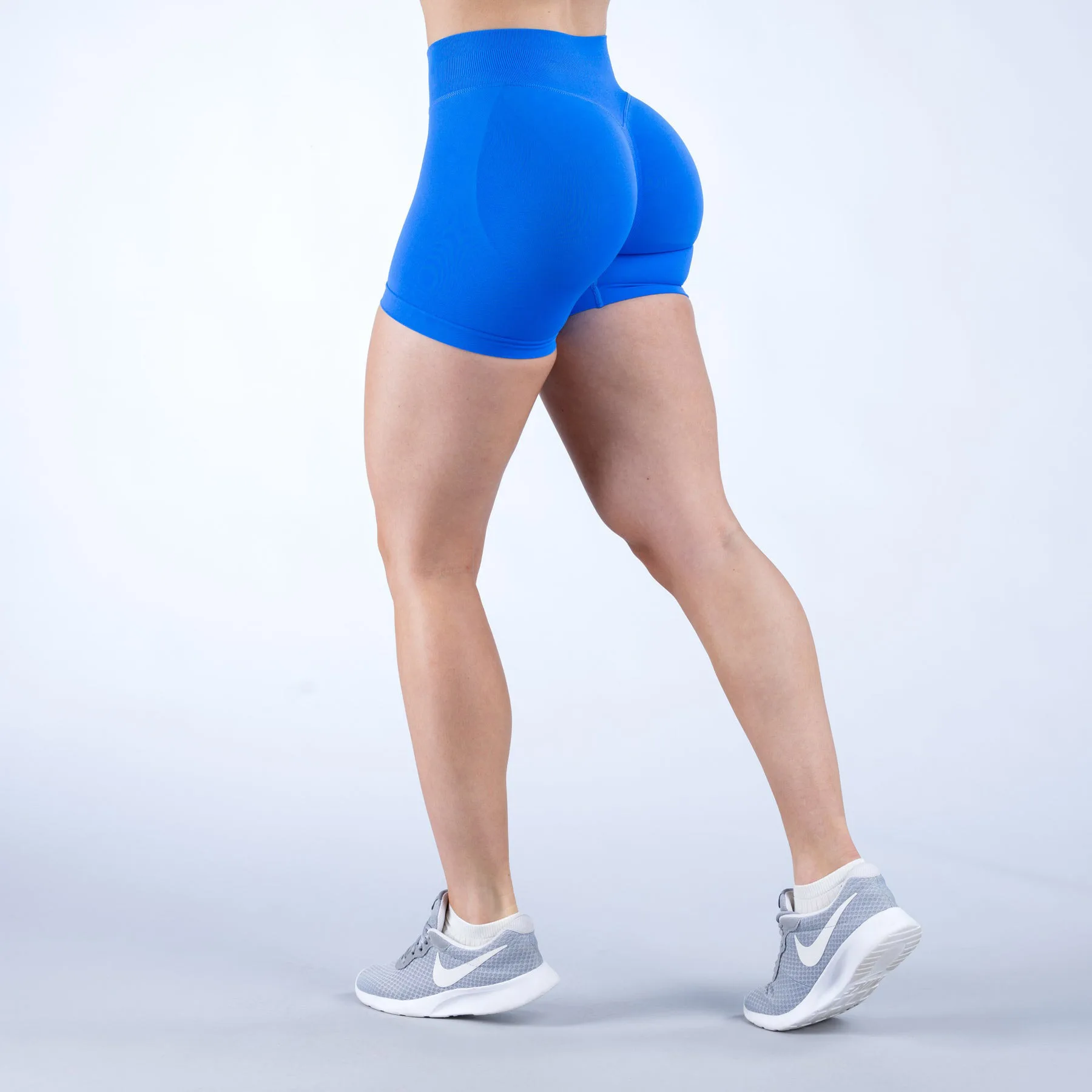 Three-Section High-Elastic Matte Nylon Waist Ruched Butt-Lifting Seamless Low-Rise Three