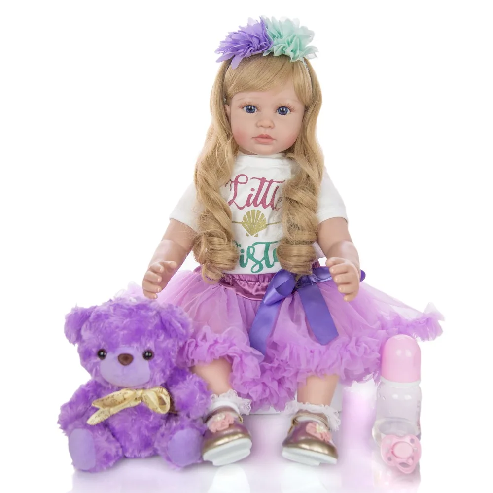 60cm muñeca Reborn juguetes niñas silicona recién nacido princesa niño 