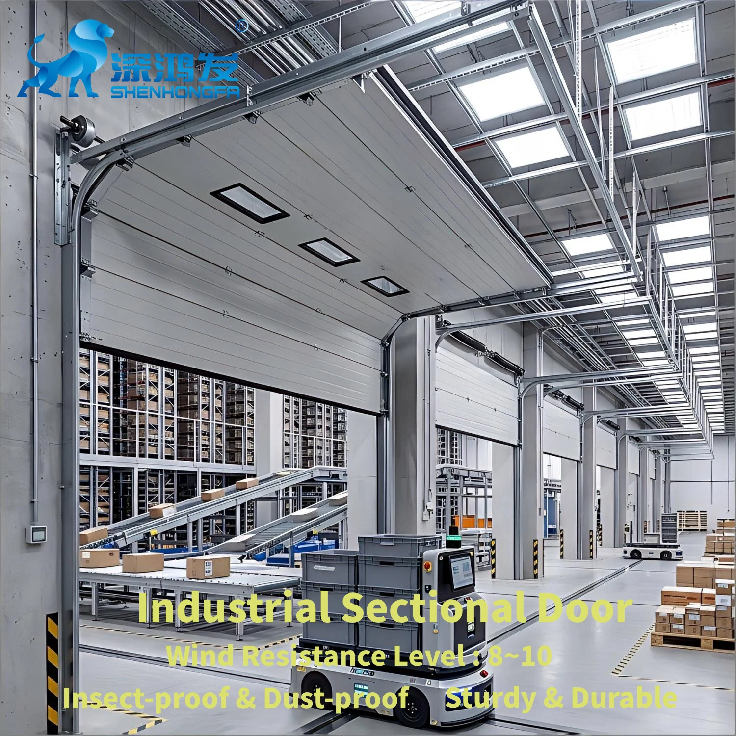 Industrial Sectional Door High Speed Opening Durable System