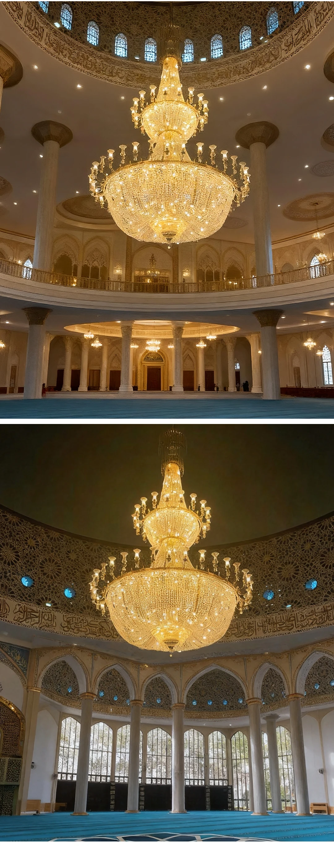 cpl 007 bespoke luxury crystal mosque chandelier  grand islamic led lighting for masjid prayer hall-4