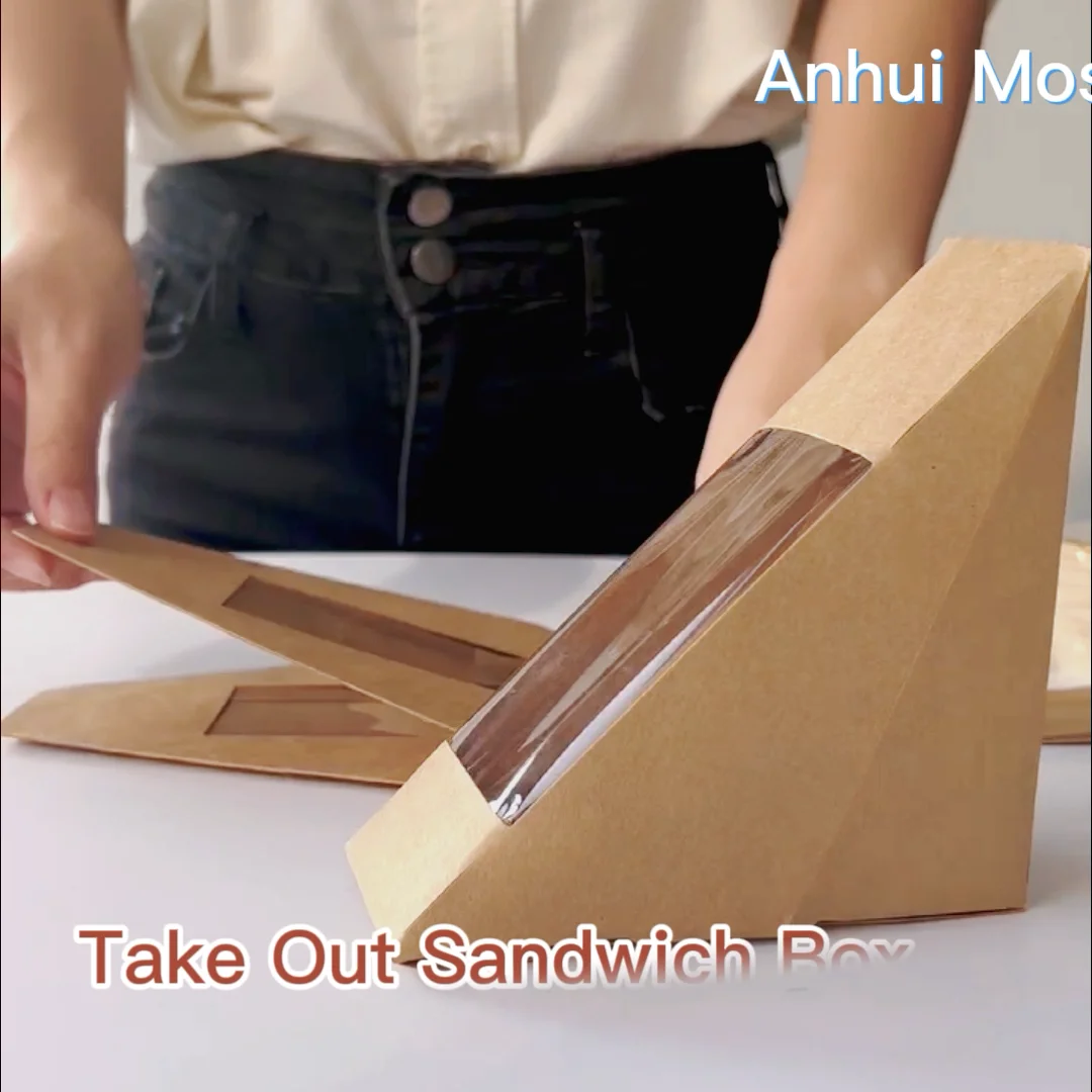 Wholesale Takeout To Go Kraft White Packaging Craft Sandwich Paper Box Buy Sandwich Paper Box