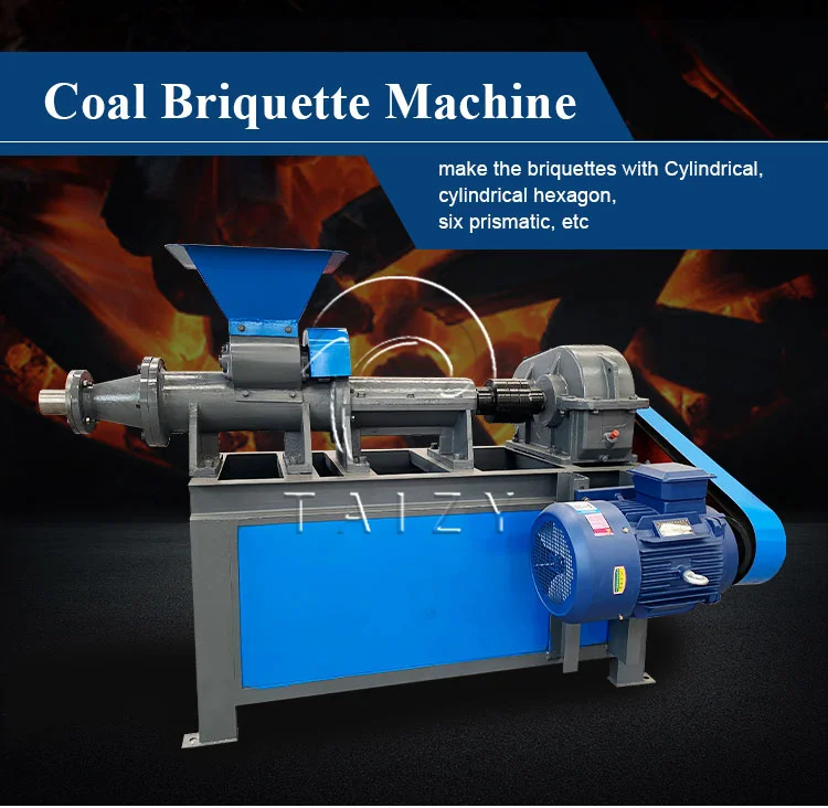 Coal Charcoal Powder Extruder Briquette Extruder Making Machine Press ...