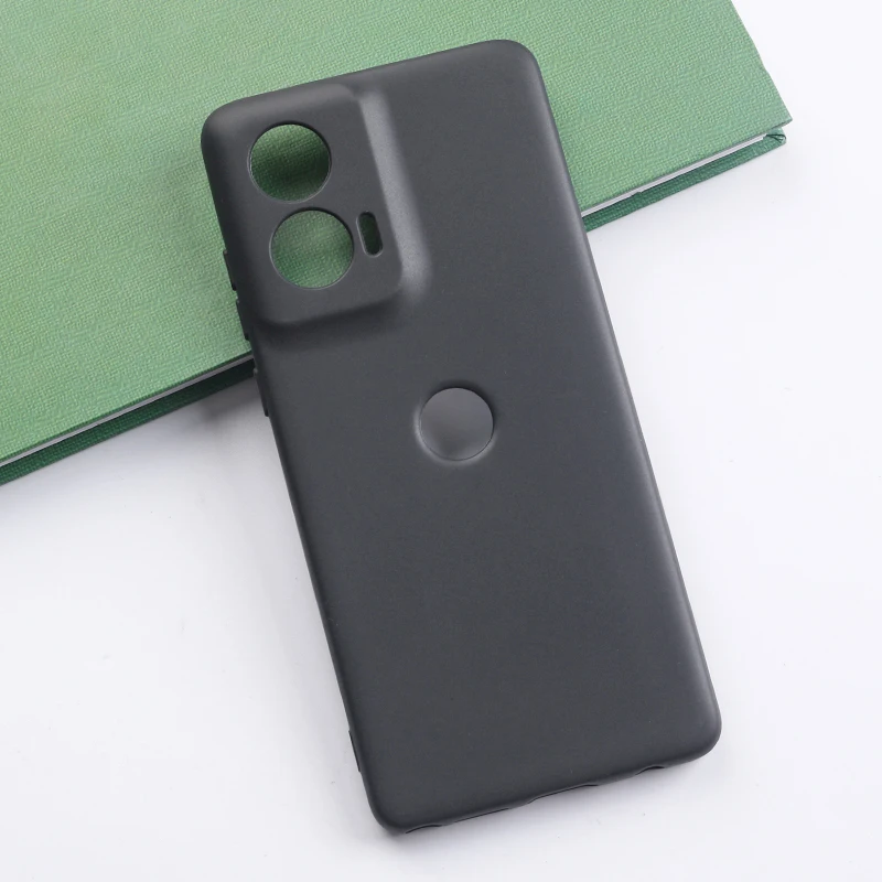 Black Matte Silicone Phone Case for Moto Edge 50 Ultra 60 Pro G85 G Stylus  5G 2024 Solid Color Soft TPU Protection Cover
