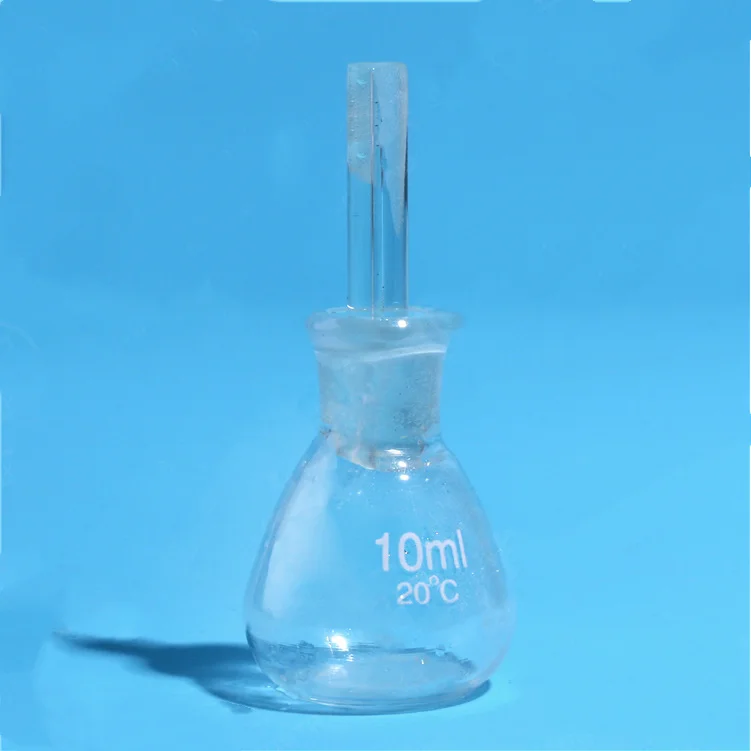 Frasco De Pesada De Vidrio Con Tapón Esmerilado - 25x25 Mm, Para Laboratorio O Joyería