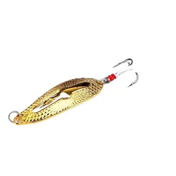Cheery Stainless Steel 5G/7G/10.5G/14G Leech Metal Spoon Bait Feather Hook for Bass Fishing Ice Fishing Spinner Bait Technique – Metal Jig – view 2