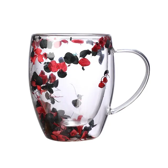 Wholesale High Quality  350ML High Coffee High Borosilicate Glass Cups For Home And Bar
