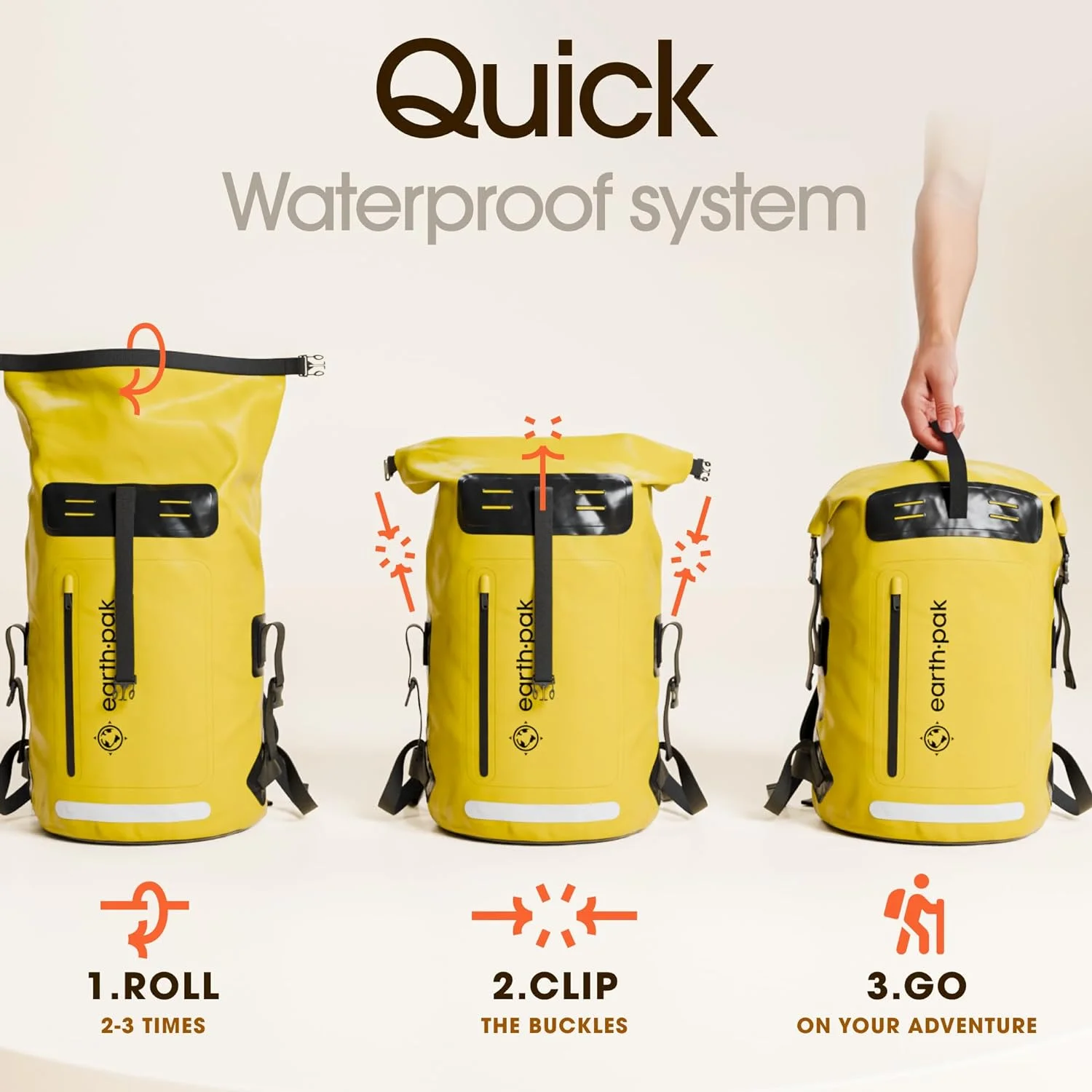 35L 55L Camping Roll Top PVC Dry Bag Beach Floating Waterproof Backpack For Hiking Kayaking Boating Rafting manufacture