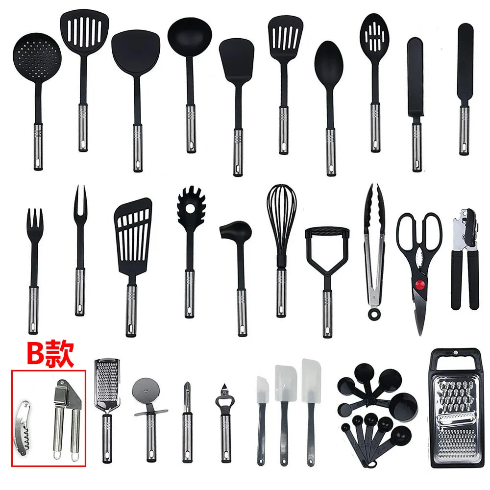 40 Pcs Premium Cooking Utensil Stainless Steel And Nylon Kitchen