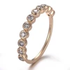 Bague en or massif 14 carats avec diamant de laboratoire