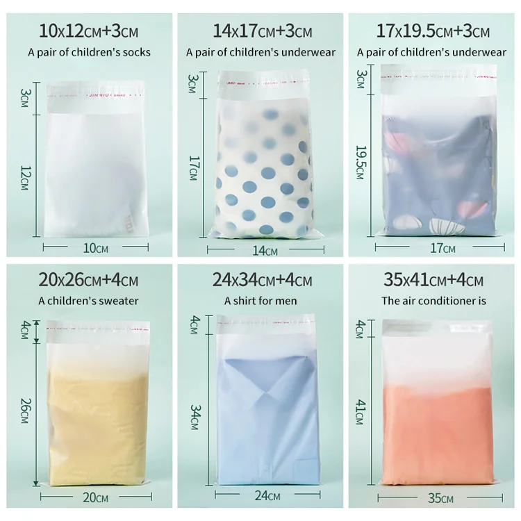 Custom Compostable Garment Polybag PBAT PLA Corn Starch Plastic Bag for Clothes Packaging