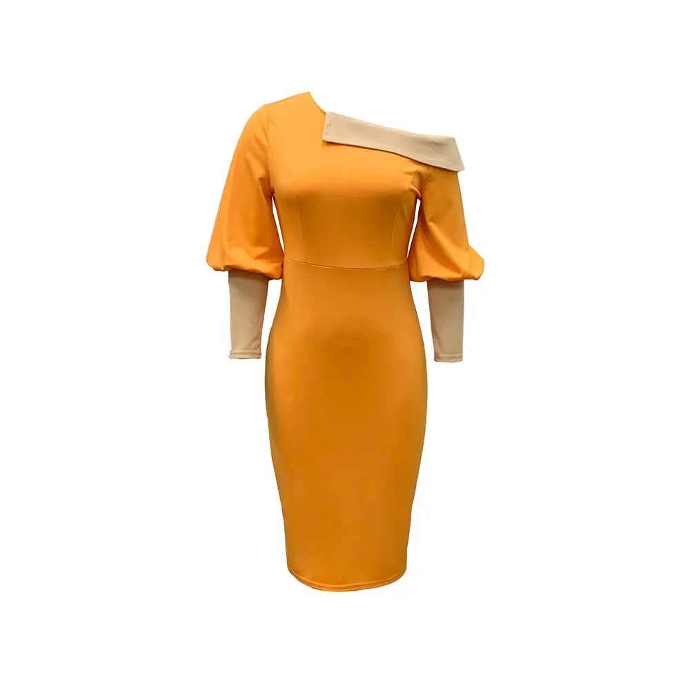 off-the-shoulder slim-fit pleated puff sleeve bodycon dress 011901 Fashion Women Spring Off Shoulder Pleated Sexy... From Trendy66, $21.71