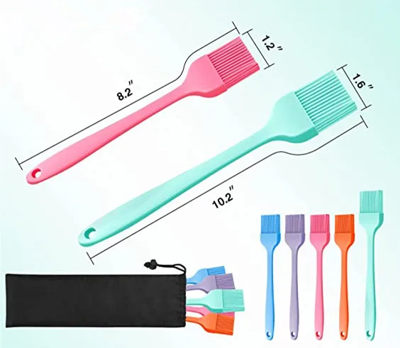 Rubber Cooking Brush Heat Resistant for Oil BBQ Grill Baking Pastry Basting for Parties supplier