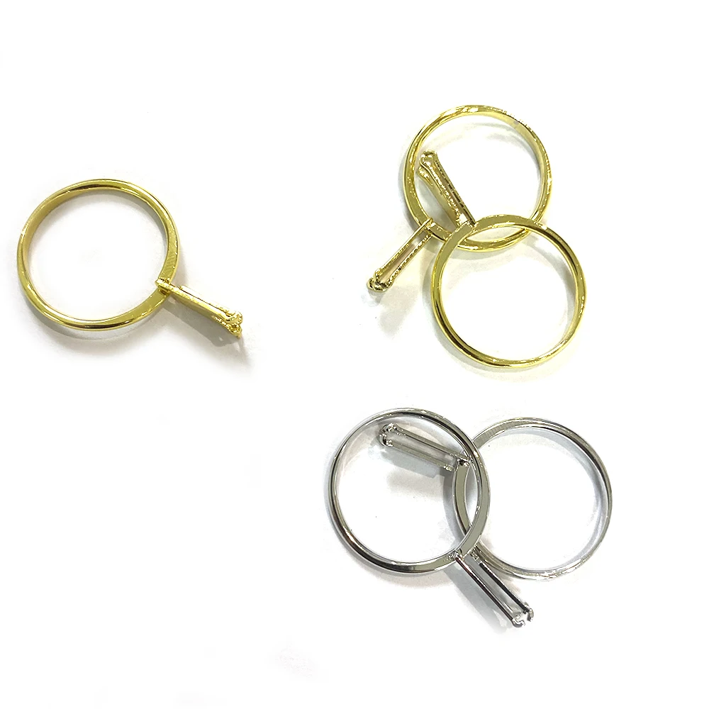Ring Shape Gem Display Tool Durable Chrome Diamond Holder Large Diamonds and Gemstones Ring Finger Diamond Holders