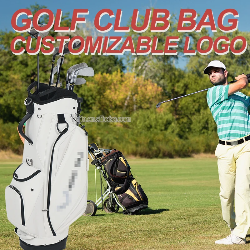 Hottest Custom Logo Vegan Leather Golf Travel Bag Hard Case With Wheels