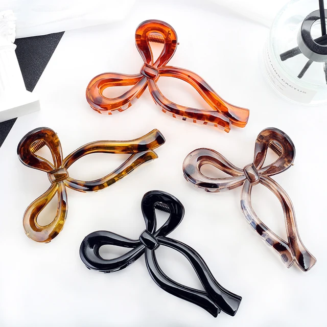 New Style Bow Hair Clips With Temperament And Elegant Hair Claws Shark Clips With Gradient Color Hair Accessories For Girls