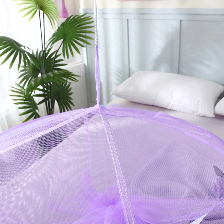 Purple Round Conical Mosquito Net and Bed Canopy