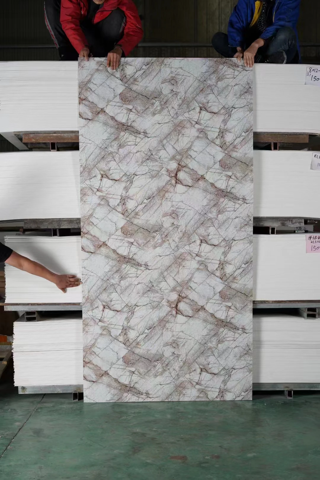 4x8 UV PVC Sheet - Lightweight, Waterproof Marble Alternative