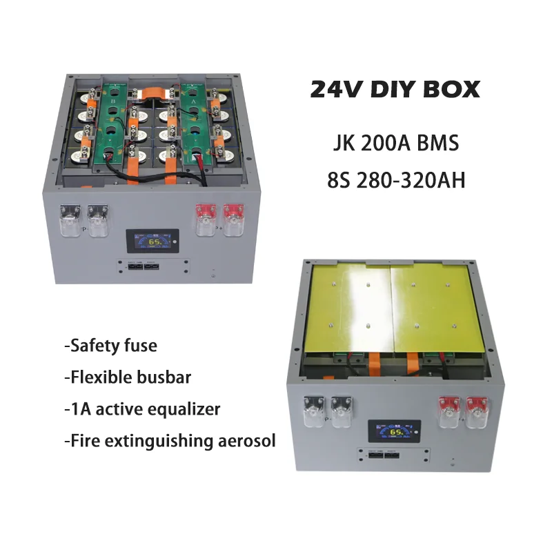 24V 280AH DIY JK BMS Battery Box - Premium Lifepo4 Case