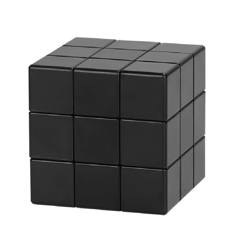 Wholesale Cheap Toy Client Own OEM Printing ABS Plastic 5.7cm Blank Custom Square Magic Cube Black Cube for Advertising