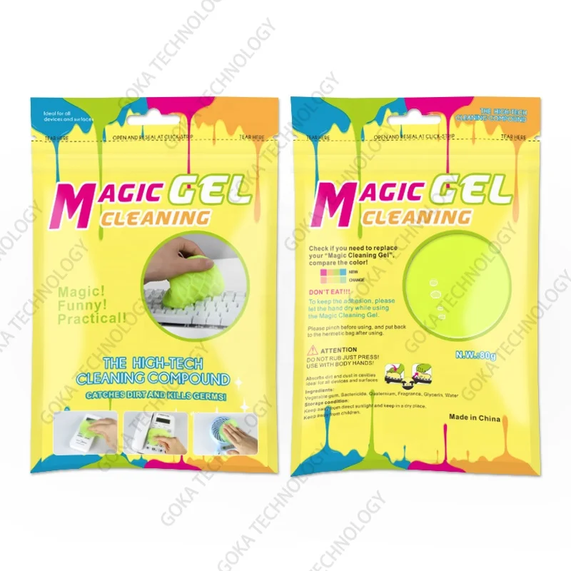 Easy Dust Removal 80g Slime Car Clean Glue Gel Oem Keyboard Cleaning Gel Sticky Keyboard Cleaner