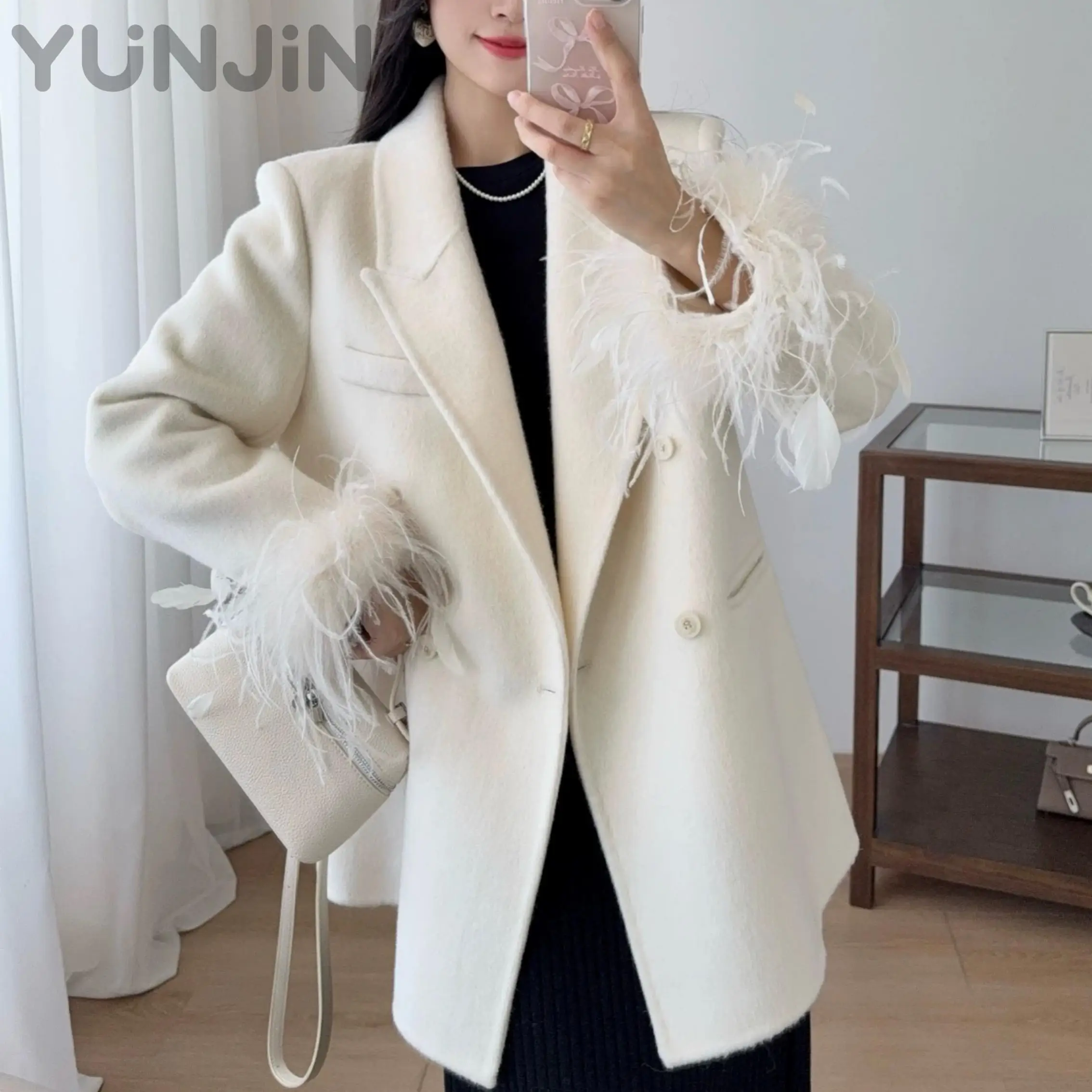 Winter Double Faced Merino Wool Coat for Women