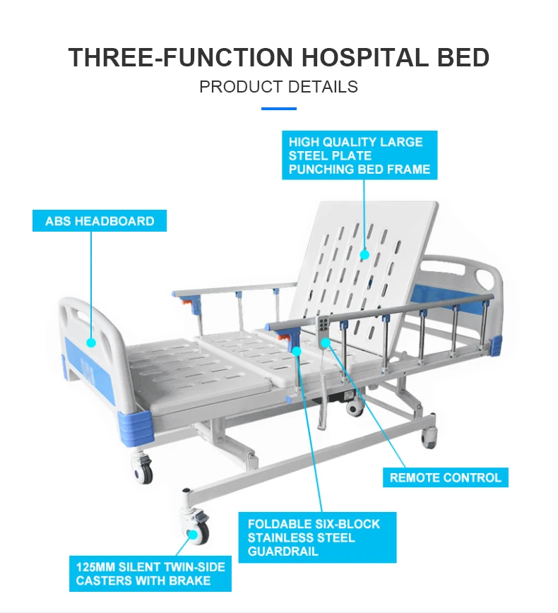 Multifunction Electric 3 Function Hospital Bed Prices With Toilet