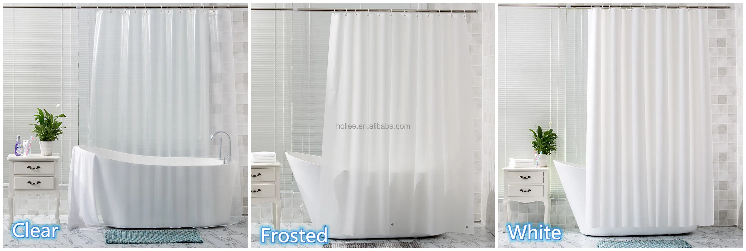 Wholesale Custom Clear Peva Shower Curtain Liner 8g Heavy Duty Shower