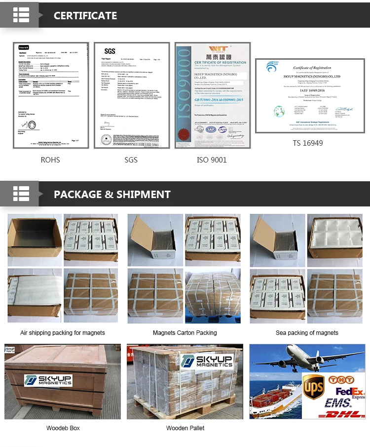 N35 N38 N40 N42 N45 Permanent Hole Round Neodymium Round With