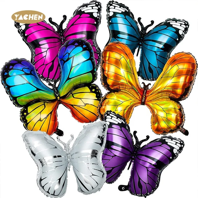 YACHEN globos high quality 20/30 inch aluminum foil butterfly balloons for girls birthday baby shower wedding party decoration