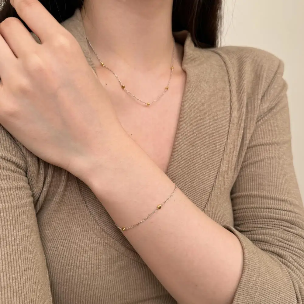 KAKODIY luxury latest fashion jewelry 925 sterling silver 18K gold hypoallergenic heart bracelet detail 2