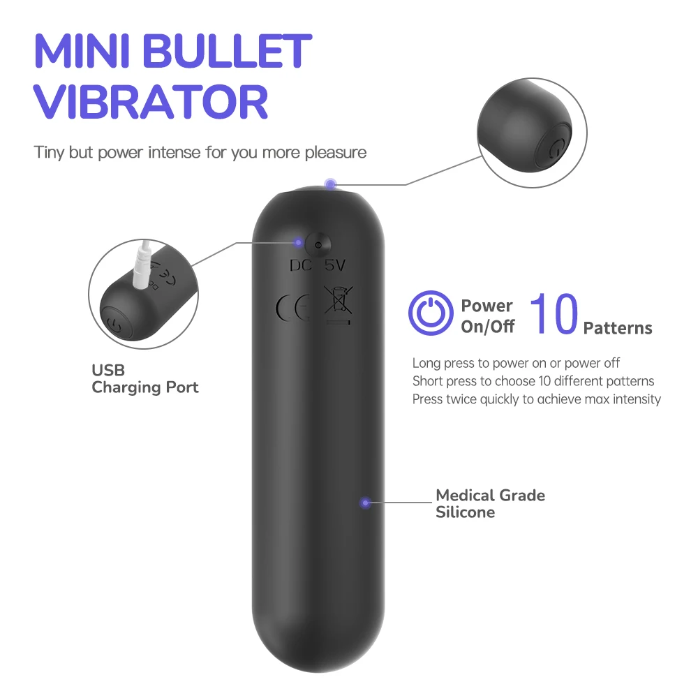 Valleymoon Mini Charging Vibration Bullet Vibes Vibrator Pink Red  Rechargeable Sex Toy for Women