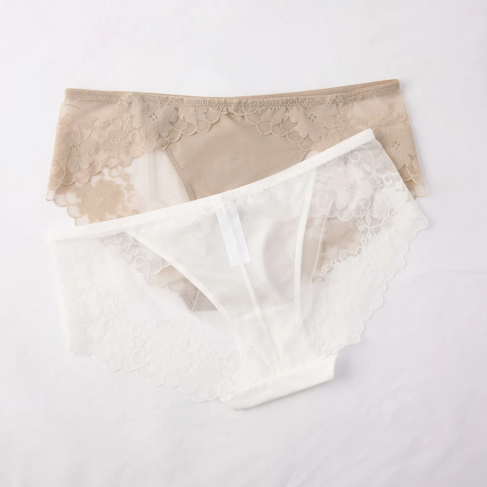 Womens Mid Waist Sexy Lace And Raise The ButtocksPure Brief