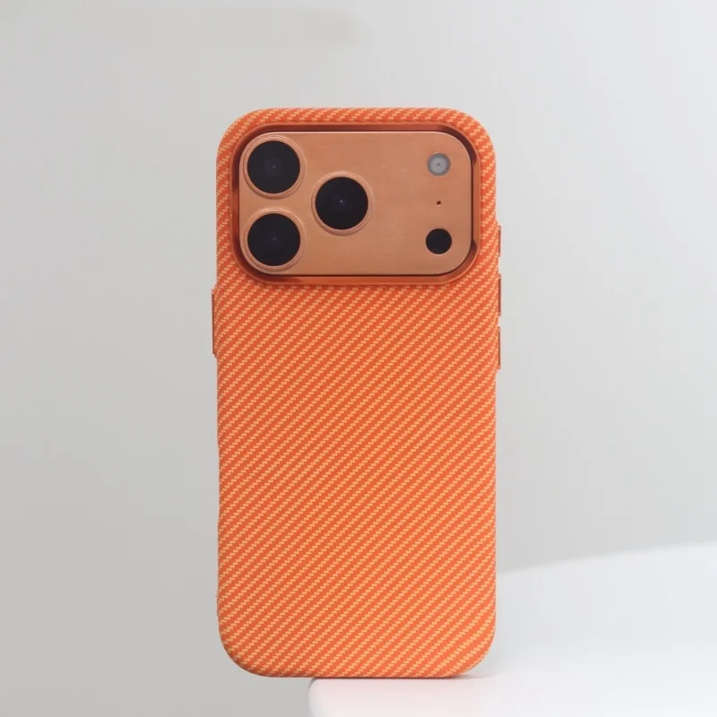 High Quality Slim PC Carbon Fiber Texture Magnetic Phone Case for iPhone 18 17 Pro Max Wireless Charging Shockproof Hard Cover