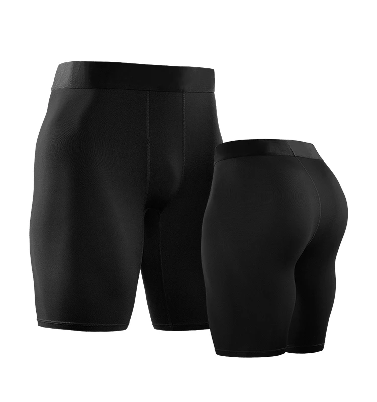 Wholesale high elasticity customized printing logo sportswear running shorts men compression shorts
